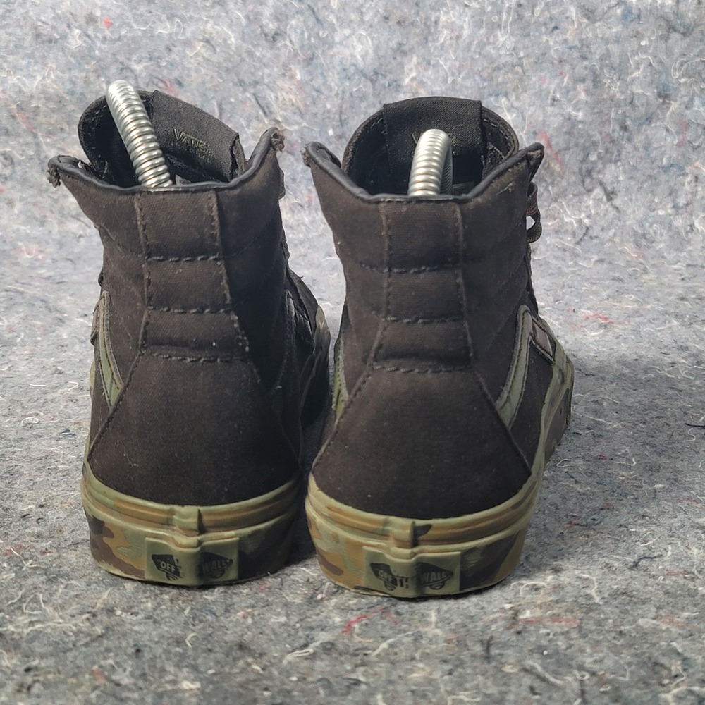 Vans Off The Wall Camo Shoes Mens 5 Womens 6.5 Sk8 Hi Top Sneakers Black Green - Picture 10 of 13